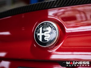 Alfa Romeo Emblems & Badges Kit - Black - "Alfa Romeo" + "Sportiva" Emblems + 2 AR Badges